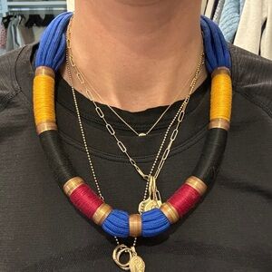 Holst + Lee metal & fabric necklace